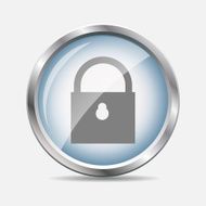 Security Glossy Icon Vector Illustration N3