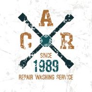 Car service wheel brace emblem