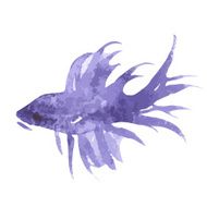 Vector flying fish
