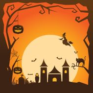 Halloween background with castle N3