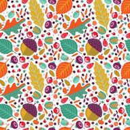 Autumn Floral seamless Pattern N3