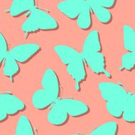 seamless background with butterflies silhouettes N2