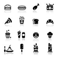 Icons set Junk food