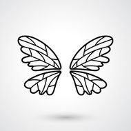 butterfly icon vector N5