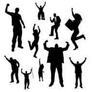 Vector Silhouette Of People N868