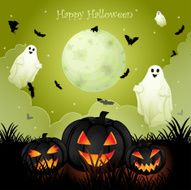 Halloween ghost poster design