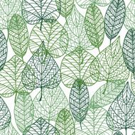 Green leaves seamless pattern N9