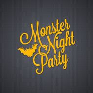 halloween party vintage lettering background