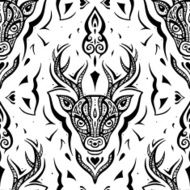Deer head Seamless pattern N4