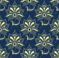 Paisley seamless floral pattern N12