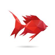 Fish abstract isolated on a white backgrounds N2
