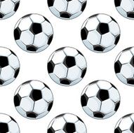 Seamless background pattern of soccer balls