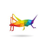 Grasshopper abstract isolated on a white backgrounds vector illustration N3