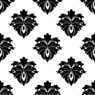 Black floral seamless pattern N3