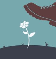 foot over flower