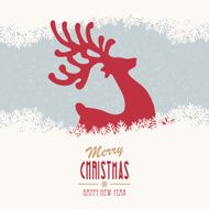 reindeer merry christmas snowy background N11