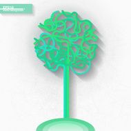 Infographic template with green tree