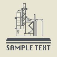 Oil refinery factory icon
