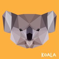 abstract polygonal geometric koala background