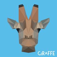 Polygonal abstract giraffe background
