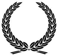 Leafy laurel wreath