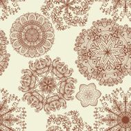 Seamless pattern with hand drawn flowers N6