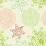 Seamless pattern with hand drawn flowers N7