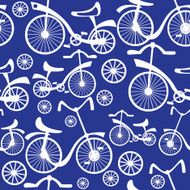 retro children&#039;s bicycle seamless pattern