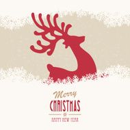 reindeer merry christmas snowy background N12