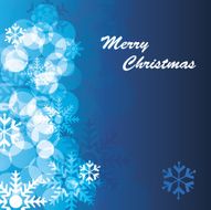 Abstract Blue Christmas Card Design