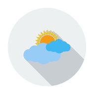 Weather icon Sun and cloud