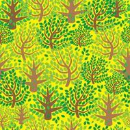 green spring forest seamless pattern
