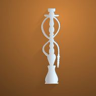 Flat vector icon for hookah