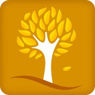 Golden tree (vector)