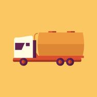Truck Transportation Flat Icon N7