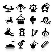 Amusement Park icons set elegant series