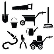 Garden Tools Silhouettes N2