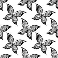 Seamless pattern of beautiful butterfly