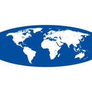 spherical vector world map