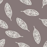 Vintage Feathers Seamless background N22