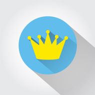 Crown icon Flat design style