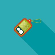 Identification card flat icon with long shadow