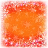 Christmas background with snowflakes and stars