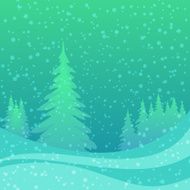 Christmas background winter forest N4