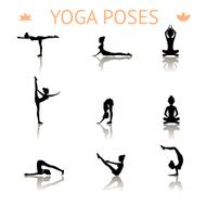 yoga silhouette poses