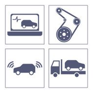 Vector car service icons set