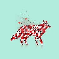 Polygonal fox logo