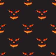 Halloween pumpkin scary face pattern