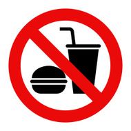 No eating and no drinks allowed