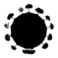 Abstract Silhouette Tree Vector Illustration N14